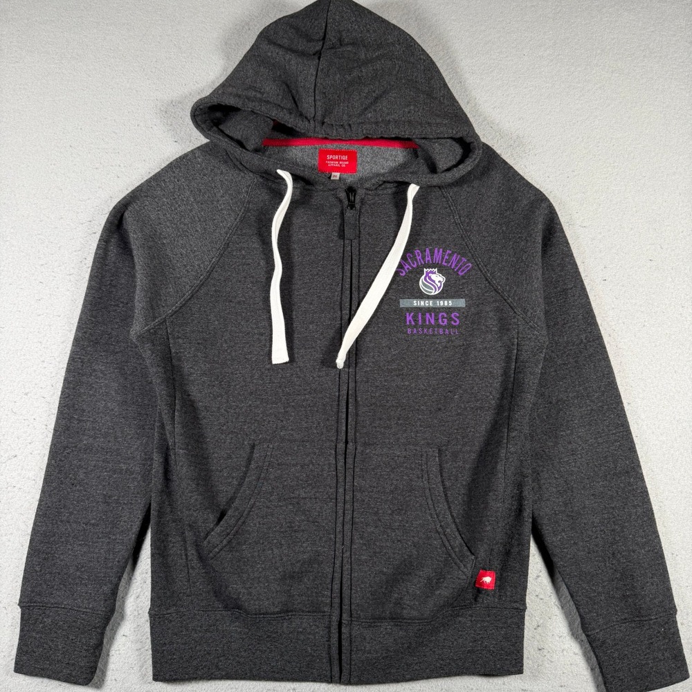 Sacramento Kings Basketball Graphic Zip Up Hoodie Women's Size Medium‎ Sportiqe